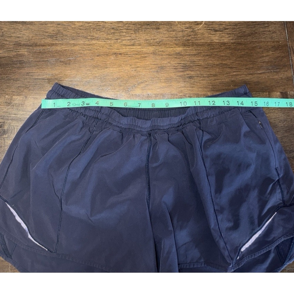 Lululemon Women's 12 12T Tall Hotty Hot Shorts Run Yoga 3.5" Speed Up Navy Blue - Picture 4 of 7